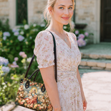 Catholight Halo Of Roses Leather Bag