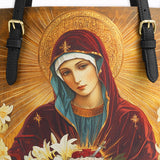 Catholight The Lily Of Purity Leather Tote Bag