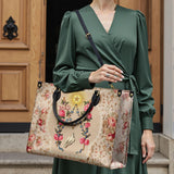 Catholight Roses of the Rosary Leather Bag