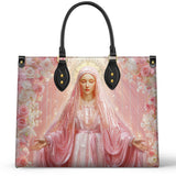 Catholight In Mary’s Loving Arms Leather Bag