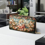 Catholight Halo Of Roses Leather Wallet Purse