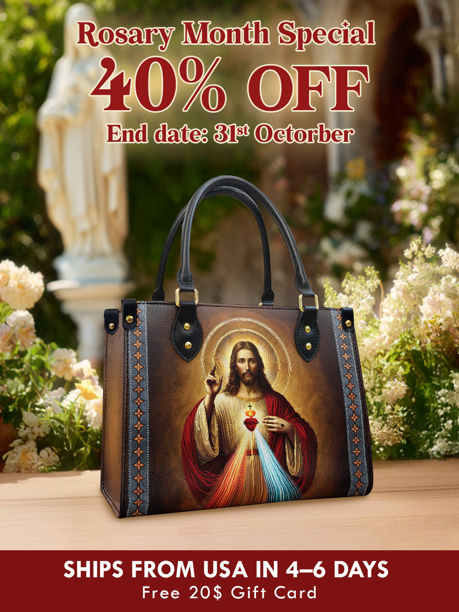 Catholight  A Testament of Grace and Compassion Leather Bag