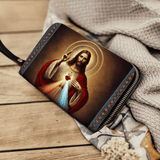Catholight A Testament of Grace and Compassion - Leather Wallet Purse