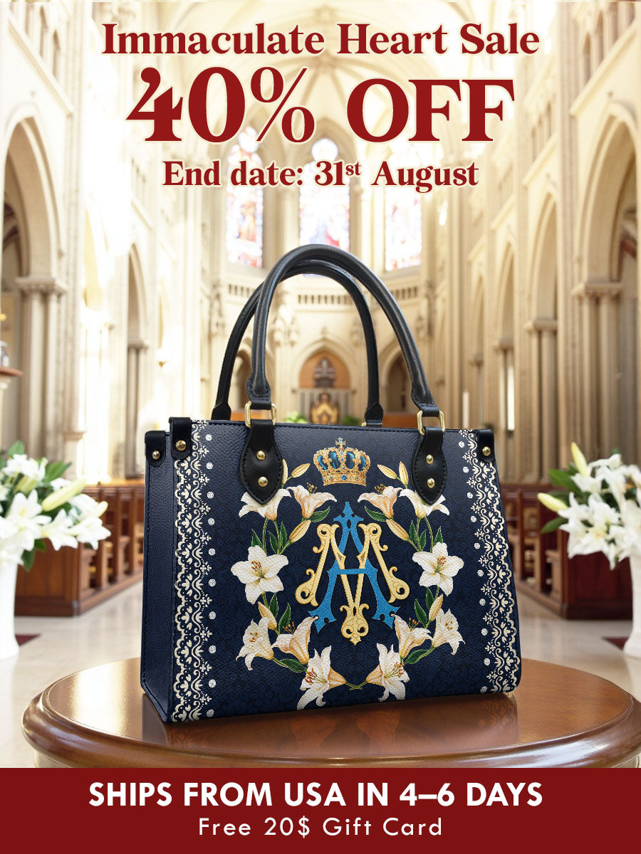 Catholight Crown Of Grace Leather Bag