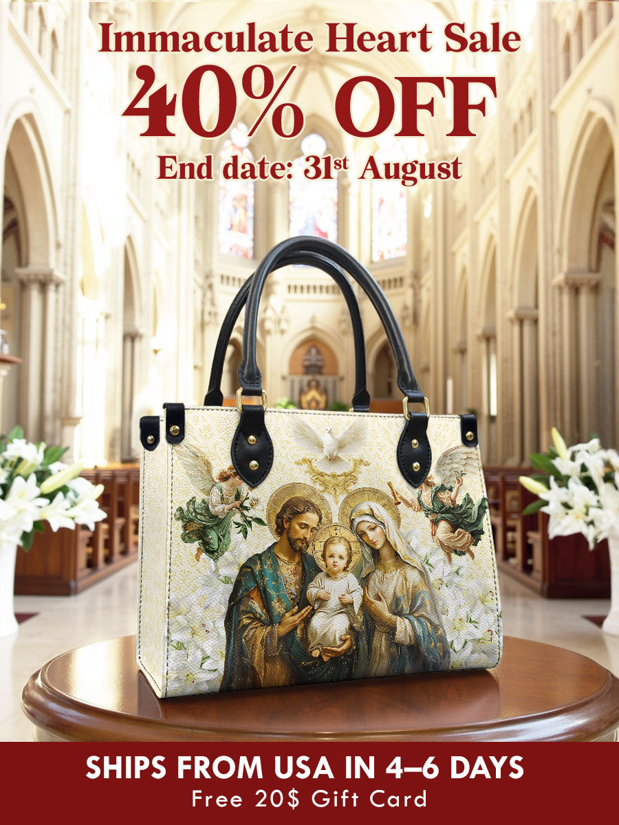 Catholight Holy Family Sacred Leather Bag