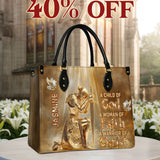 Catholight Faith Warrior Personalized Leather Bag