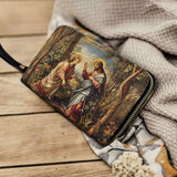 Catholight Christ and Mary Magdalene Leather Wallet Purse