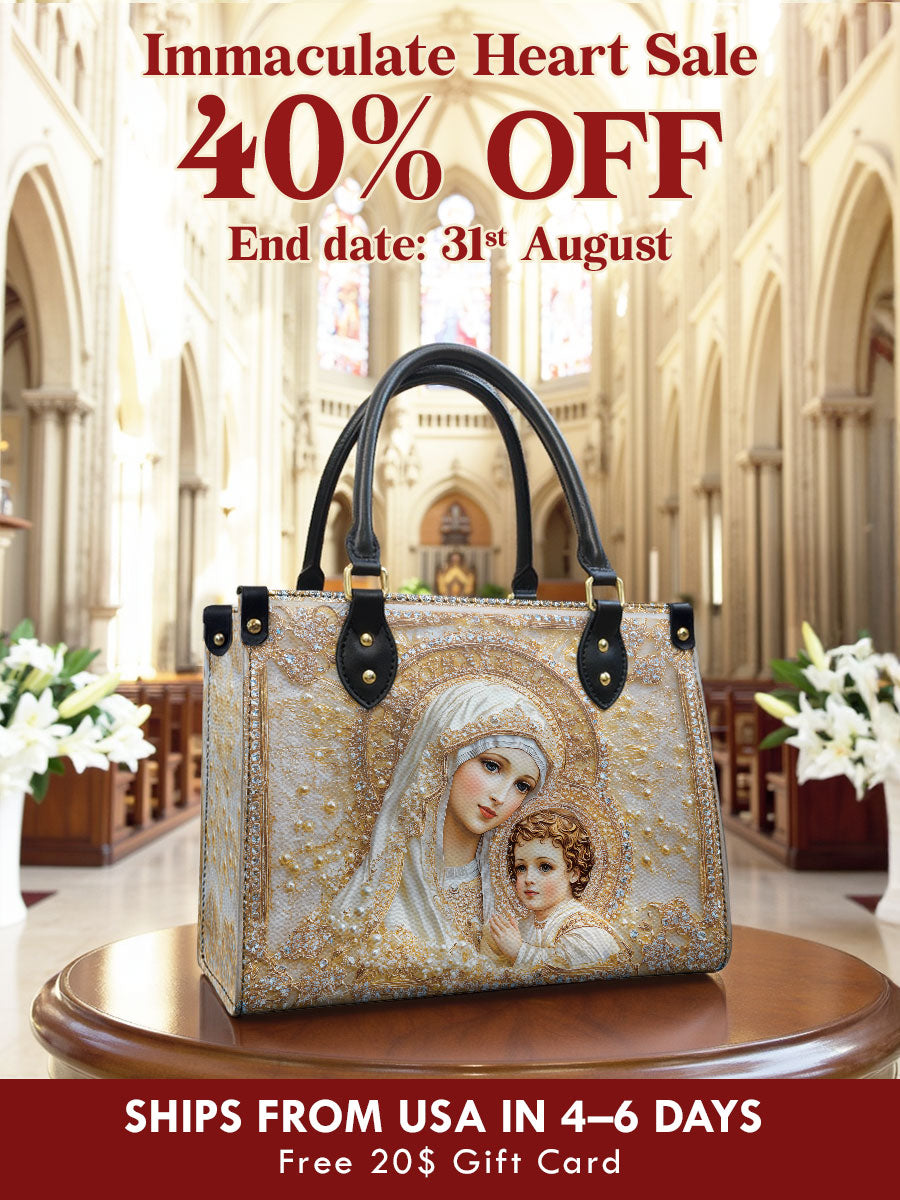 Catholight Heavenly Grace In Radiant Splendor Leather Bag