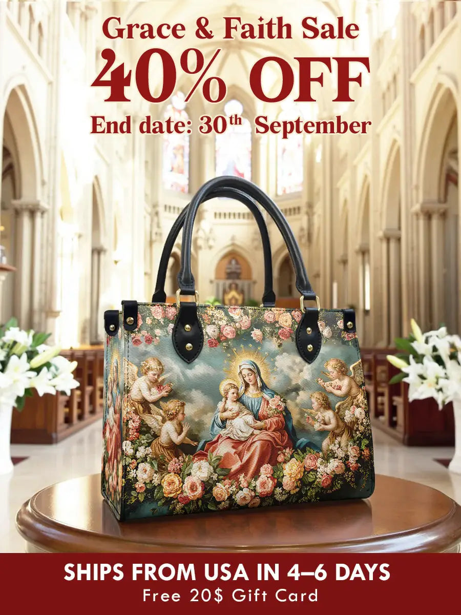 Catholight Halo Of Roses Leather Bag