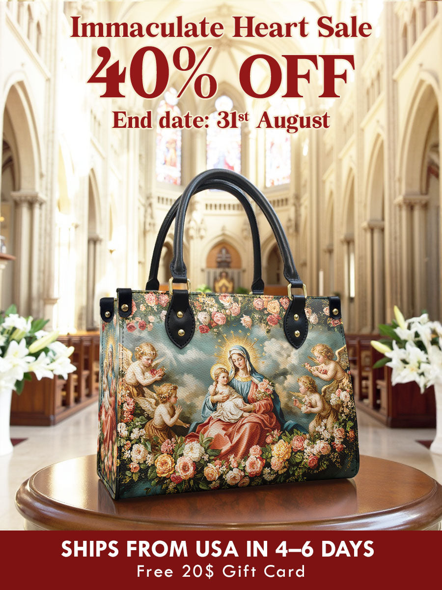 Catholight Halo Of Roses Leather Bag