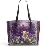 Catholight Eternal Hope Leather Tote Bag