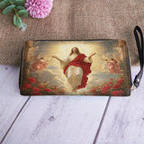 Catholight Glorious Ascension Christ Rising in Majesty - Leather Wallet Purse