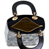 Catholight Sacred Elegance: Blue and White Devotion Lady Leather Bag