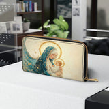 Catholight Divine Mother’s Embrace Leather Wallet Purse