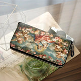 Catholight Halo Of Roses Leather Wallet Purse