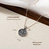 Catholight ST. Michael The Archangel Necklace in Oxidized Sterling Silver