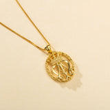 Catholight Openwork French Auspice Maria Necklace in Gold Vermeil