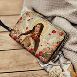 Catholight Little Flower Elegance Leather Wallet Purse