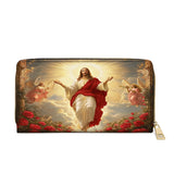 Catholight Glorious Ascension Christ Rising in Majesty - Leather Wallet Purse
