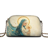 Catholight Divine Mother’s Embrace Leather Crossbody Bag