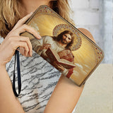 Catholight Jesus the Savior Eternal Light - Leather Wallet Purse