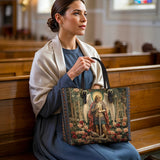 Catholight Archangel's Triumph Leather Tote Bag