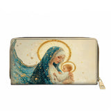 Catholight Divine Mother’s Embrace Leather Wallet Purse