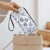 Catholight Sacred Elegance: Blue and White Devotion - Leather Wallet Purse