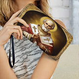 Catholight Saint Nicholas: The Patron of Generosity - Leather Wallet Purse