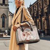 Catholight Sacred Serenity: The Madonna’s Tender Embrace Leather Bag