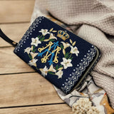 Catholight  Crown Of Grace Leather Wallet Purse