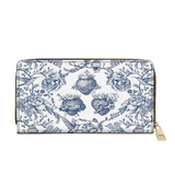 Catholight Sacred Elegance: Blue and White Devotion - Leather Wallet Purse