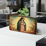 Catholight Roses of Guadalupe Leather Wallet Purse