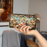 Catholight Halo Of Roses Leather Wallet Purse