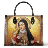 Catholight The Little Flower of Grace Leather Bag