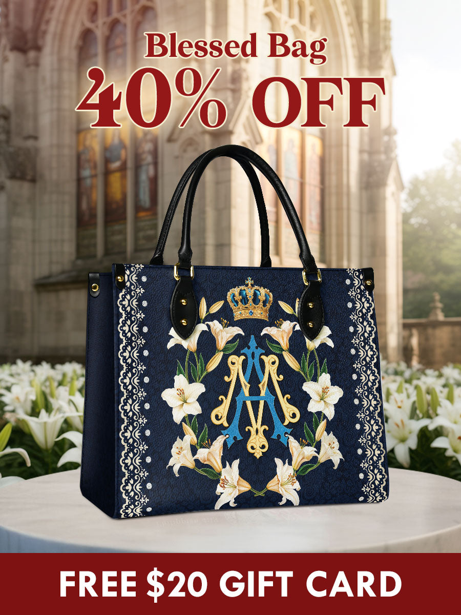 Catholight Crown Of Grace Leather Bag