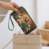 Catholight Guardian of Faith and Purity - Leather Wallet Purse