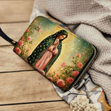 Catholight Roses of Guadalupe Leather Wallet Purse
