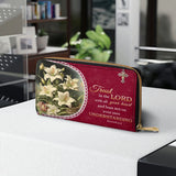 Catholight Lilies of Faith Leather Wallet Purse