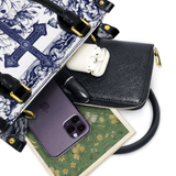 Catholight The Cross Amidst Blooming Faith Leather Bag