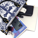 Catholight The Cross Amidst Blooming Faith Leather Bag