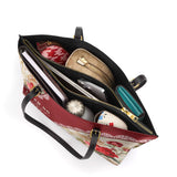 Catholight Blooming With Faith Leather Tote Bag