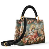 Catholight Halo Of Roses Leather Satchel Bag