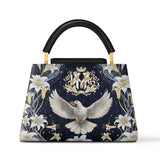 Catholight The Holy Spirit and Lily Devotional Leather Satchel Bag