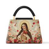 Catholight Little Flower Elegance Leather Satchel Bag