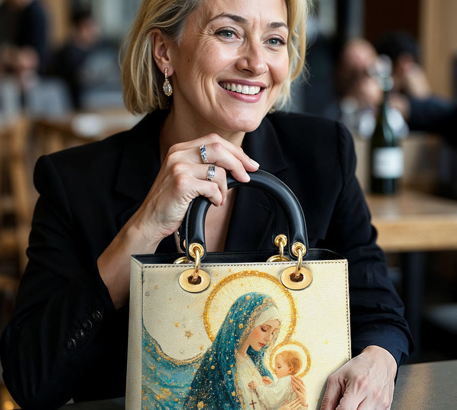 Catholight Divine Mother’s Embrace Lady Leather Bag
