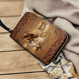 Catholight Lady Of Mount Carmel Leather Wallet Purse