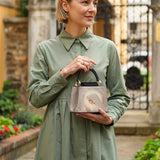 Catholight Rose Halo Devotion Leather Satchel Bag