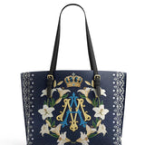 Catholight Crown Of Grace Leather Tote Bag