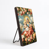 Catholight Halo Of Roses Devotional Wooden Art